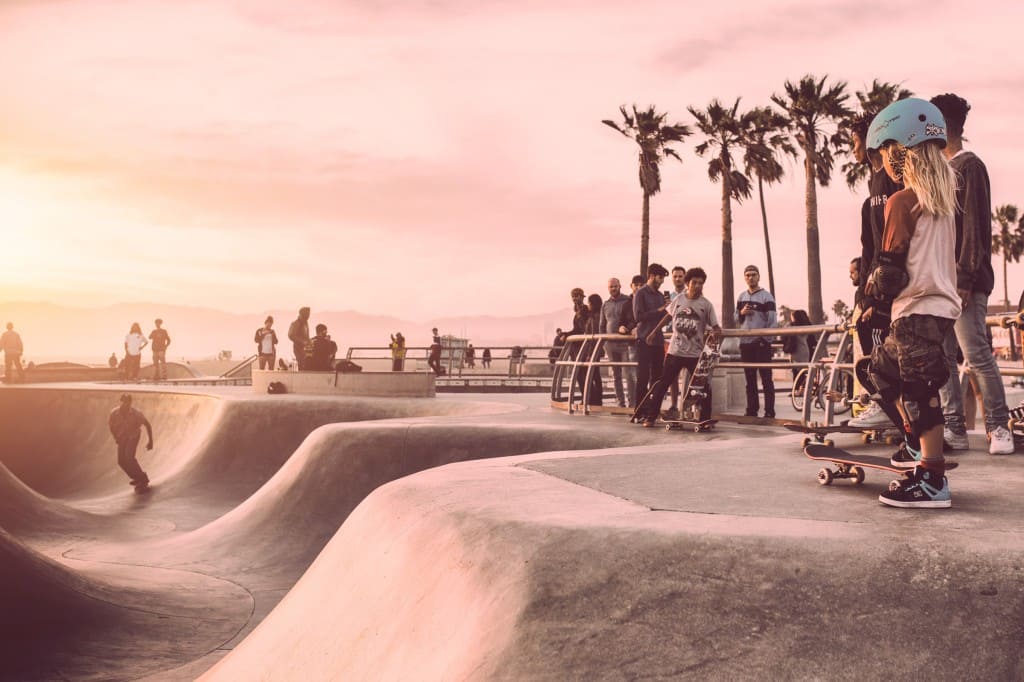 Sunny skatepark in Bar Montenegro